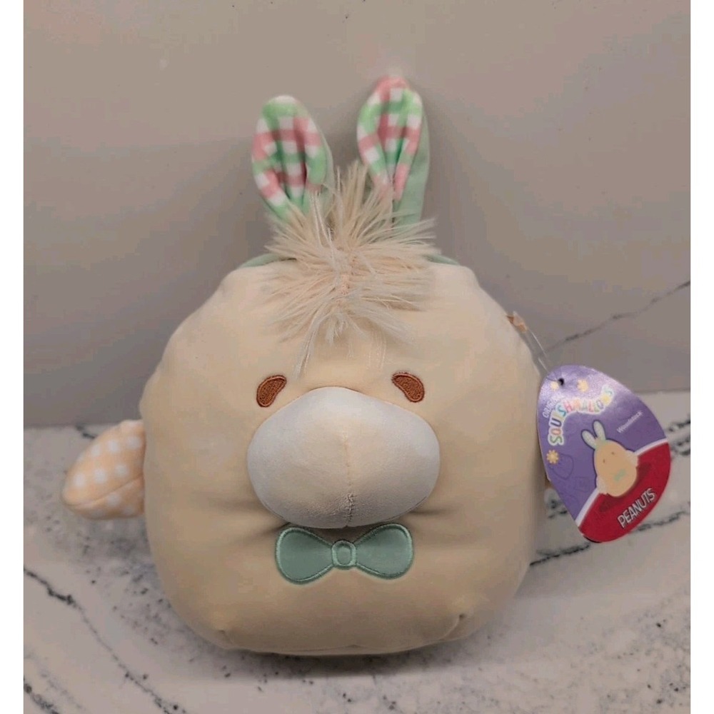 Squishmallow Peanuts Easter Woodstock with‎ Bunny Ears 8 Inch Soft Plush New